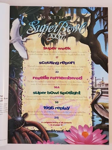 NFL Super Bowl XXXI (31-1997) Official Program. Green Bay Packers v New England - Thumbnail 4