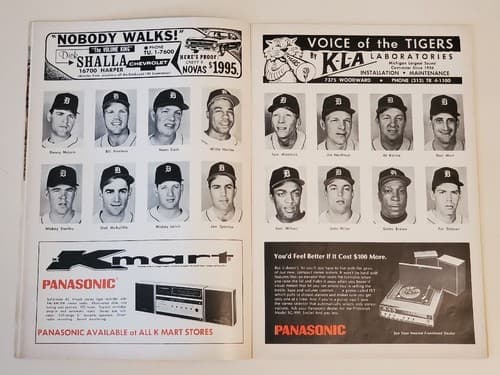 1969 MLB Detroit Tigers Official Scorebook at Tiger Stadium. Unscored v Balt - Thumbnail 5