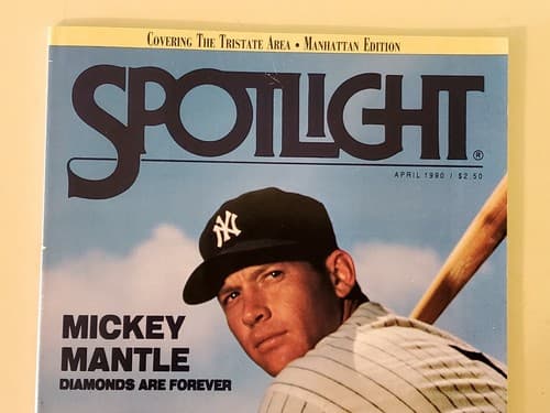Spotlight Magazine, April 1990. Mickey Mantle, New York Yankees. NM/MINT cond. - Thumbnail 2