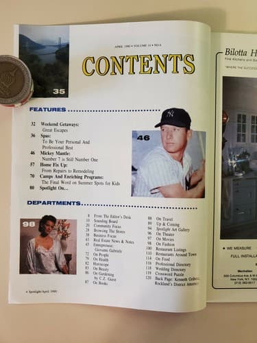 Spotlight Magazine, April 1990. Mickey Mantle, New York Yankees. NM/MINT cond. - Thumbnail 5