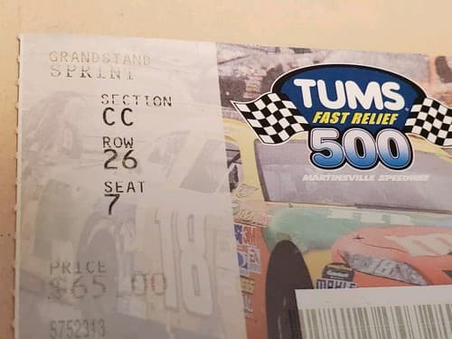 2009 NASCAR Tums 500 at Martinsville Ticket Stubs ×2 + Kroger 200 tixs ×2 + Lany - Thumbnail 5