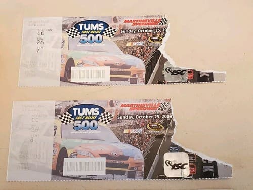 2009 NASCAR Tums 500 at Martinsville Ticket Stubs ×2 + Kroger 200 tixs ×2 + Lany - Thumbnail 2
