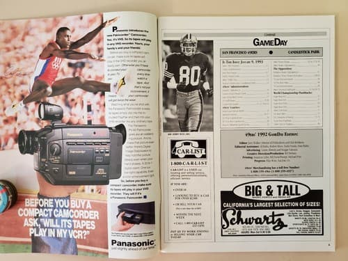 NFL Program - NFL Gameday 1992 Playoffs. Jan 9, 1993, 49ers vs. Redskins. EX/NM - Thumbnail 5