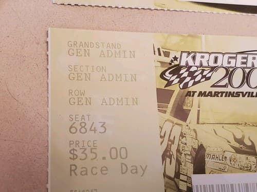 2009 NASCAR Tums 500 at Martinsville Ticket Stubs ×2 + Kroger 200 tixs ×2 + Lany - Thumbnail 7
