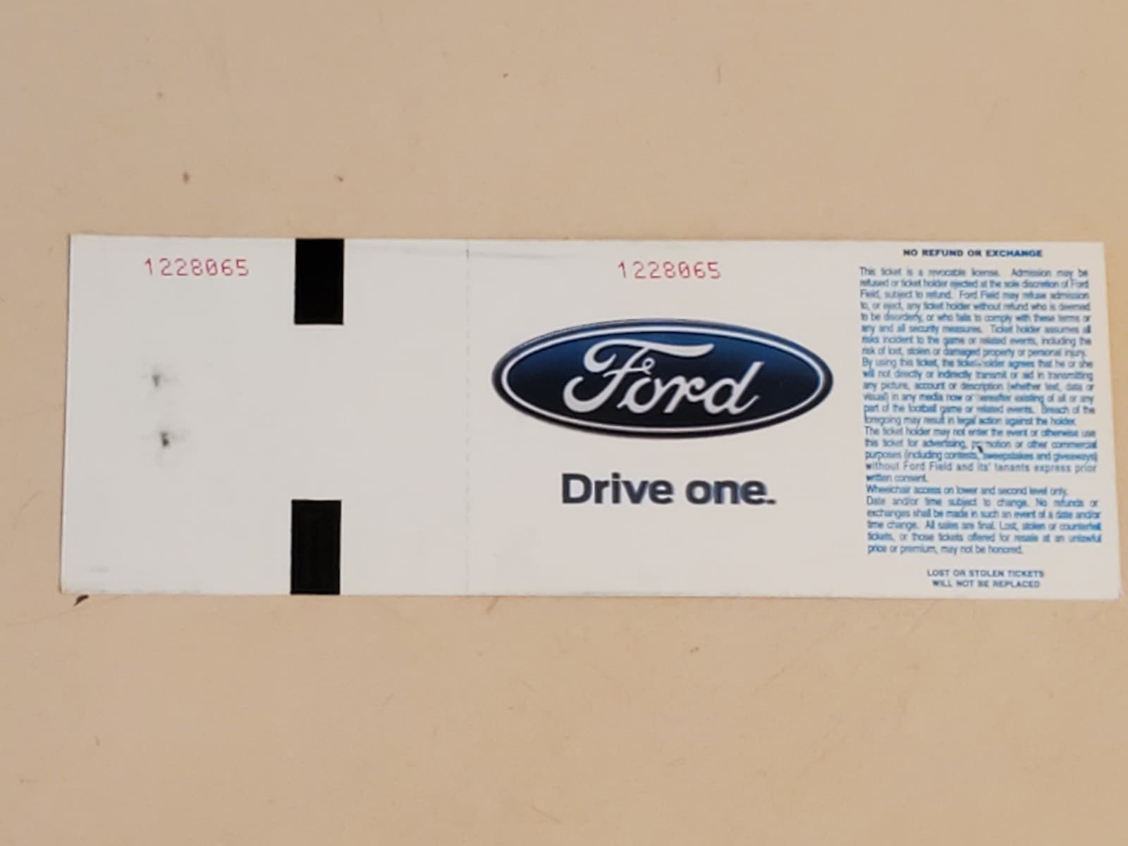 2011 NFL Detroit Lions Ticket Stub OCT 16 2011 v San Francisco 49ers (19-25L) - Thumbnail 2