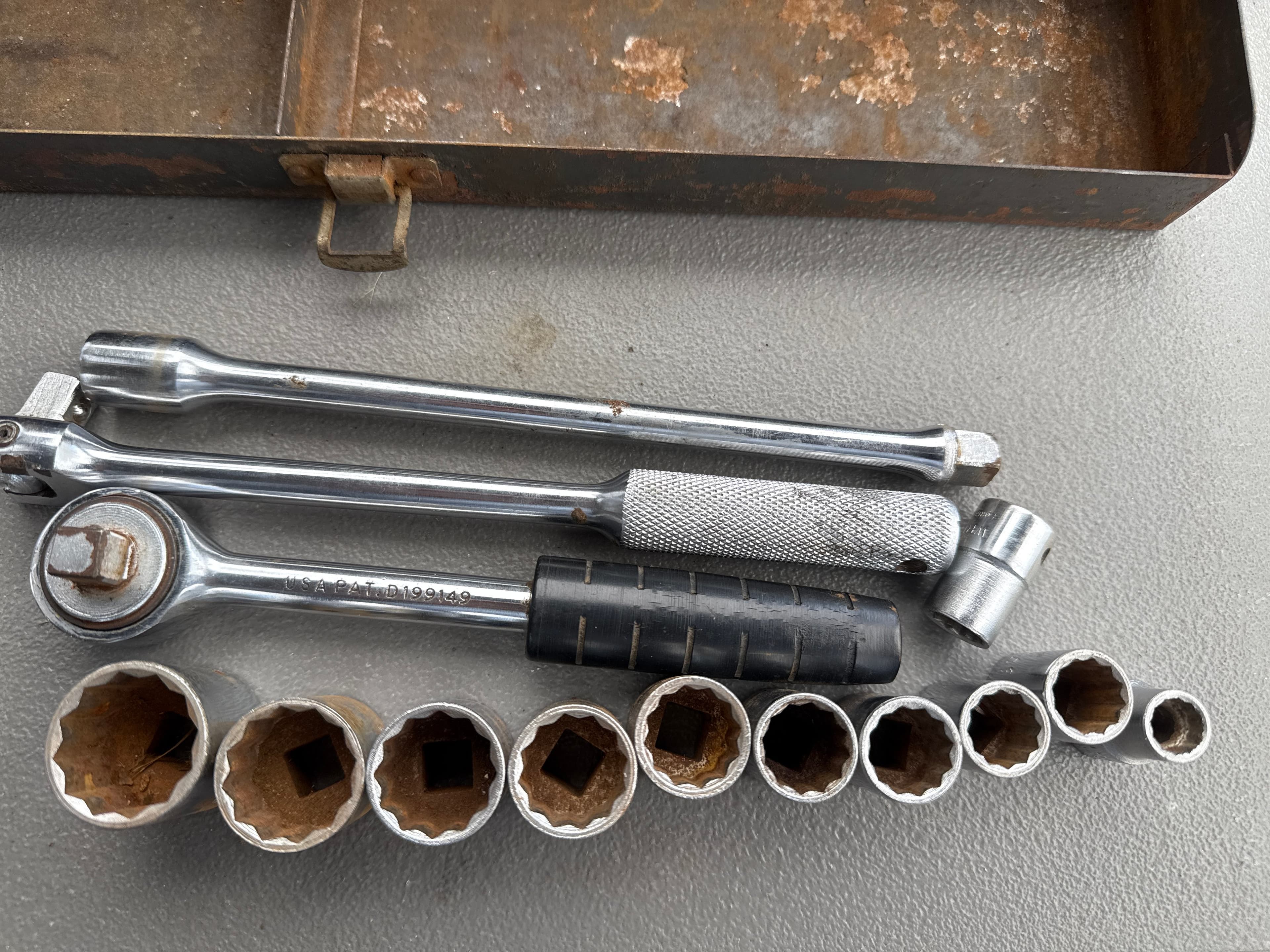 Wright Tool Socket Set with Ratchets and Extensions - Thumbnail 3