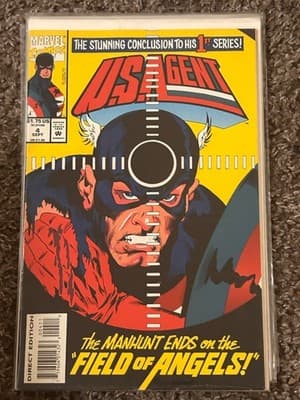 Marvel U.S. Agent #4 Comic Book Sept Direct Edition Field of Angels Full Cover - Image 1