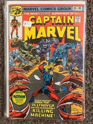 Marvel Captain Marvel Comic Lot 8 1970 Spotlight #1 40 44 49 52 53 60 Bronze Age - Thumbnail 3