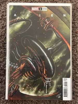 Marvel Comic Book Alien 1 Variant Edition Bagged Parental Advisory New Cover Art - Image 1