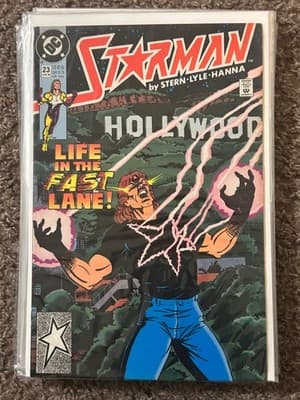 DC Starman #23 Comic Book 1990s Stern Lyle Hanna Hollywood Cover VF+ Bagged - Image 1