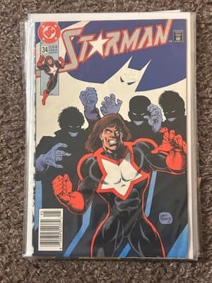 DC Starman #34 Comic Book May 1991 Dave Hoover Cover Vintage Superhero Bagged - Image 1