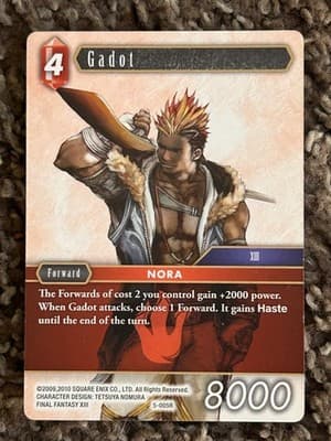Final Fantasy TCG Gadot 5-005R Nora Forward 4 8000 Rare FF13 Square Enix LP - Image 1
