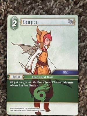 Final Fantasy TCG Ranger Card Final Fantasy Tactics A2 S-054C 2007 Standard Unit - Image 1