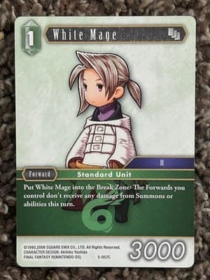 Final Fantasy TCG White Mage 5-057C 3000 FFIII Square Enix Standard Unit Forward - Image 1