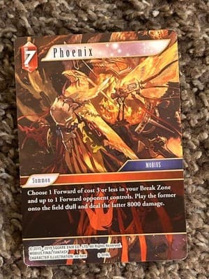 Final Fantasy TCG Phoenix Mobius Summon Card 5-019L Square Enix 7 Cost Rare - Image 1