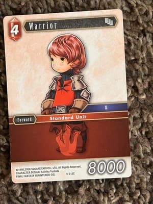 Final Fantasy TCG Warrior Standard Unit 8000 Final Fantasy III 5-013C Card - Image 1