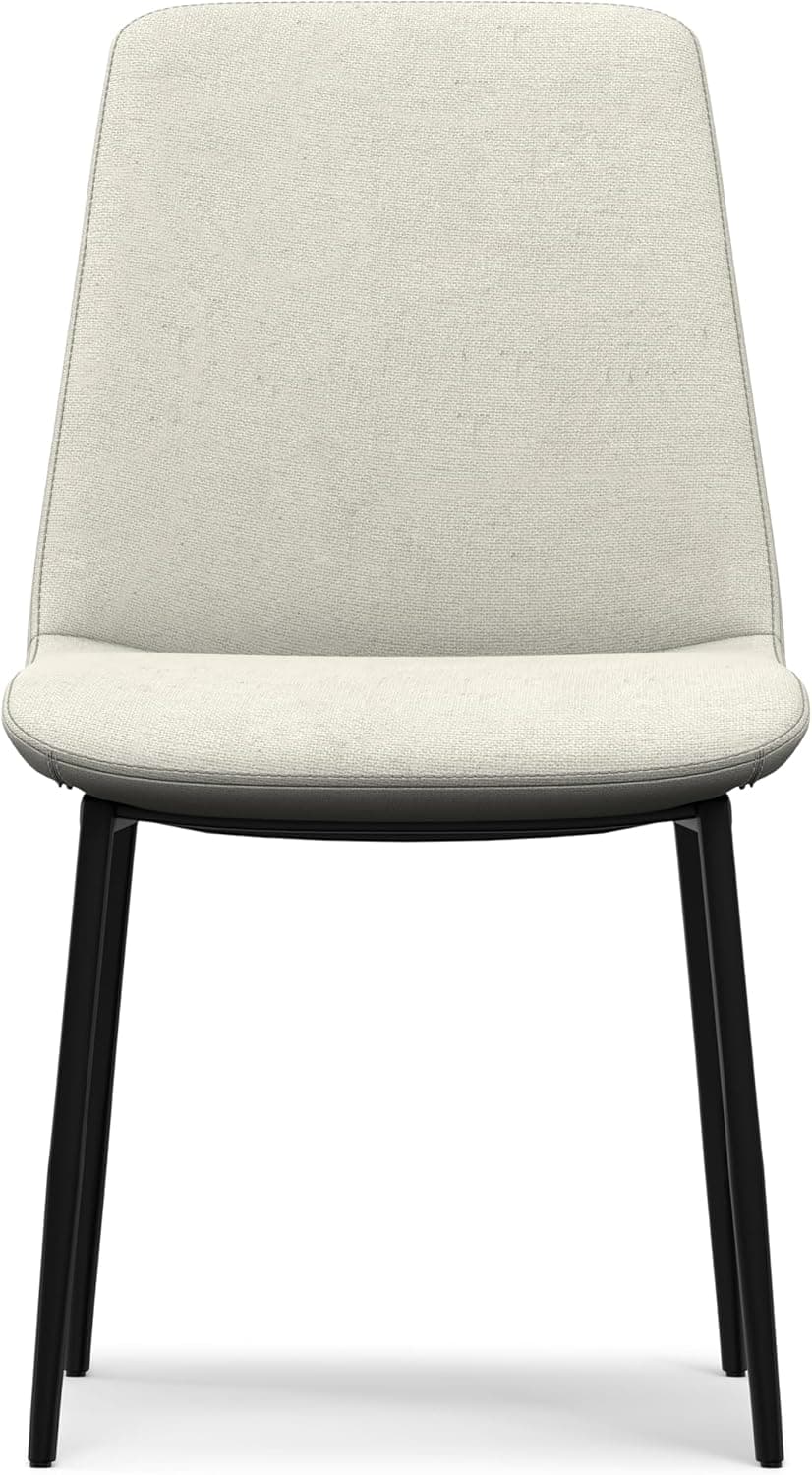 Savannah Dining Chair Set of 2 Natural Linen Look Fabric 55% OFF RETAIL FFW-905 - Thumbnail 6