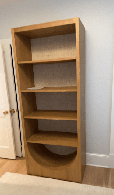 Lulu & Georgia Honey Finish Oak Veneer Cane Panel Melissa Bookcase FFE-1062 - Thumbnail 3