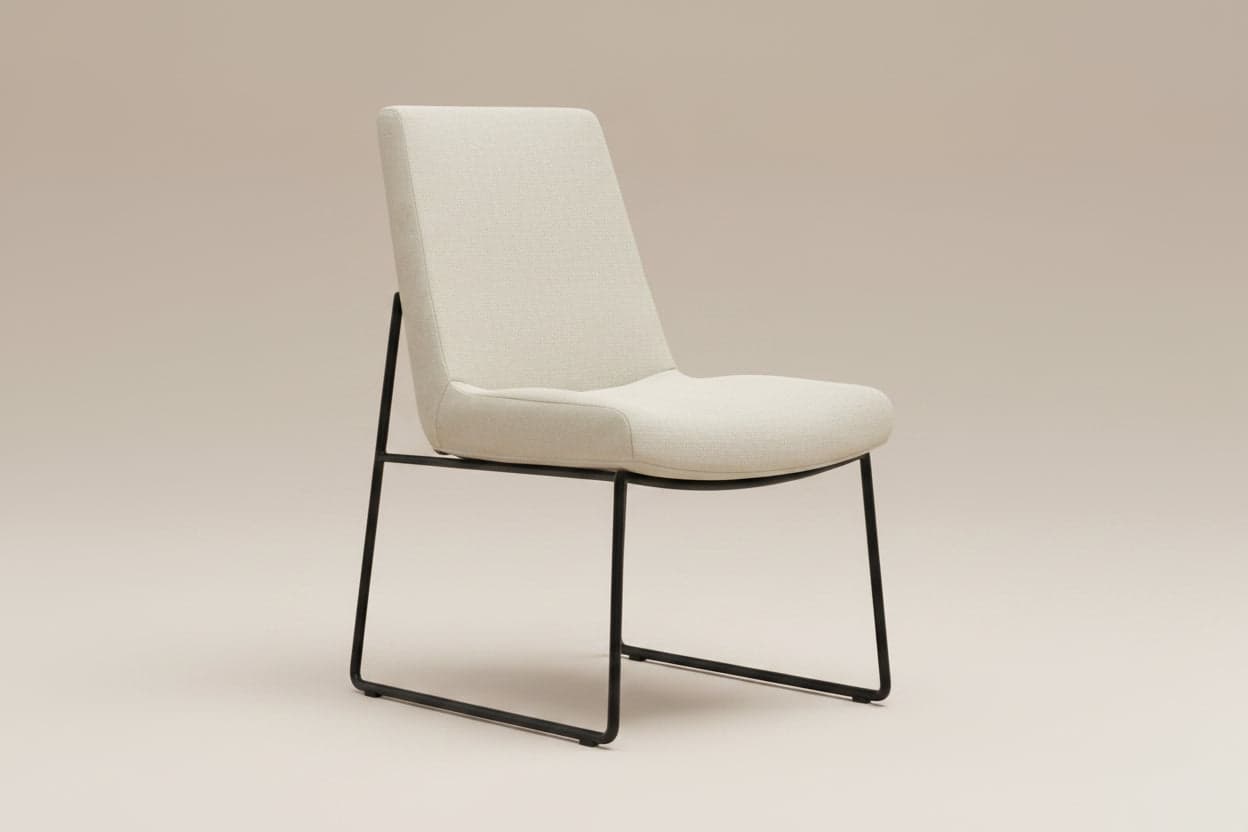 Pair (2) Corina Dining Chair Natural Linen Look Fabric - 62% OFF RETAIL FFW-1395 - Thumbnail 4