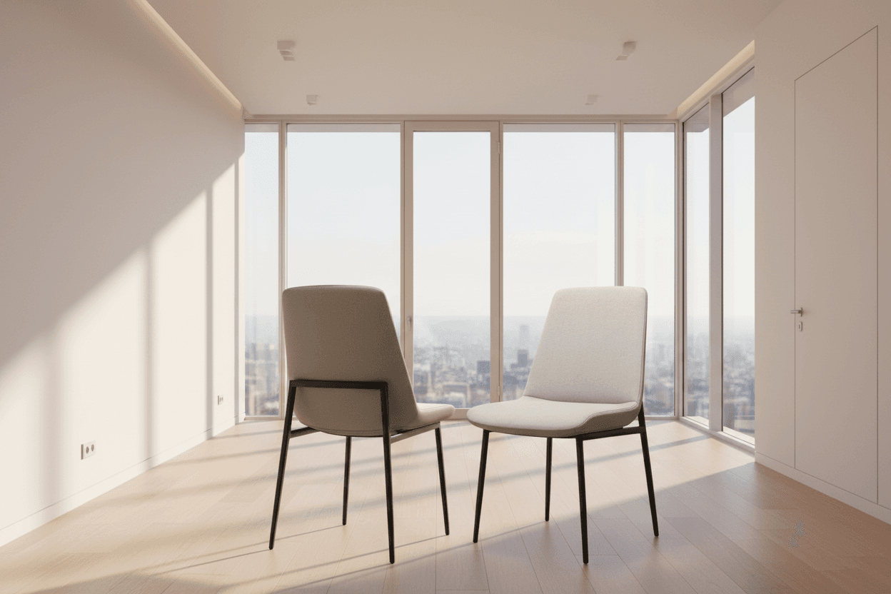 Pair (2) Corina Dining Chair Natural Linen Look Fabric - 62% OFF RETAIL FFW-1395 - Thumbnail 7