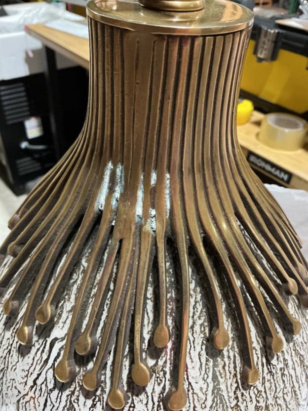 Arteriors Wilhelm Table Lamp – Designer Reactive Glass Lamp | 50% Off Retail-FFW 1327 - Thumbnail 6