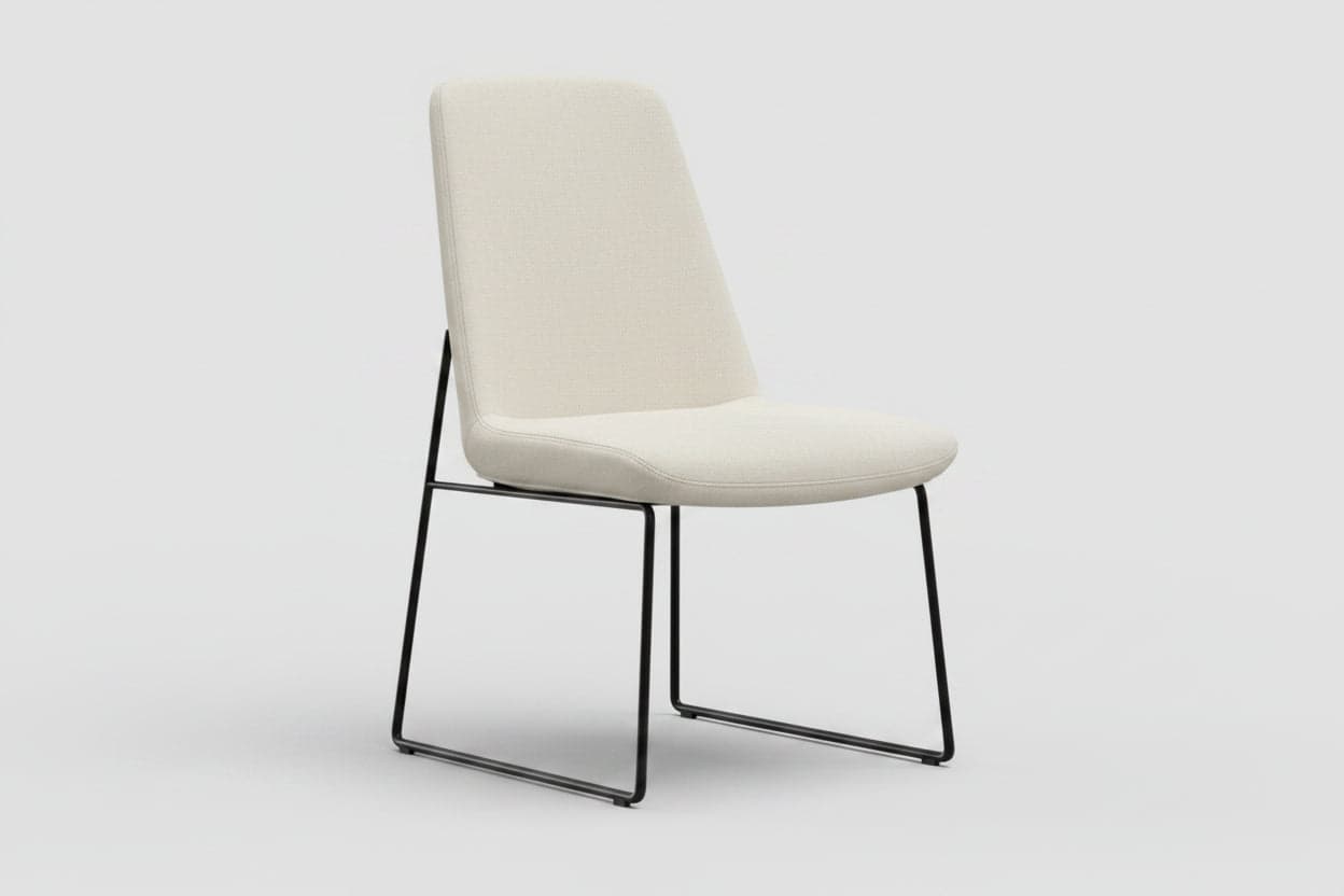 Pair (2) Corina Dining Chair Natural Linen Look Fabric - 62% OFF RETAIL FFW-1395 - Thumbnail 5