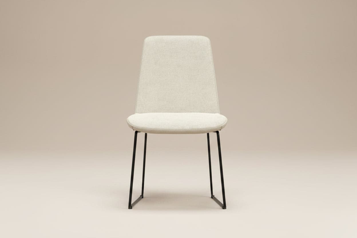 Pair (2) Corina Dining Chair Natural Linen Look Fabric - 62% OFF RETAIL FFW-1395 - Thumbnail 2