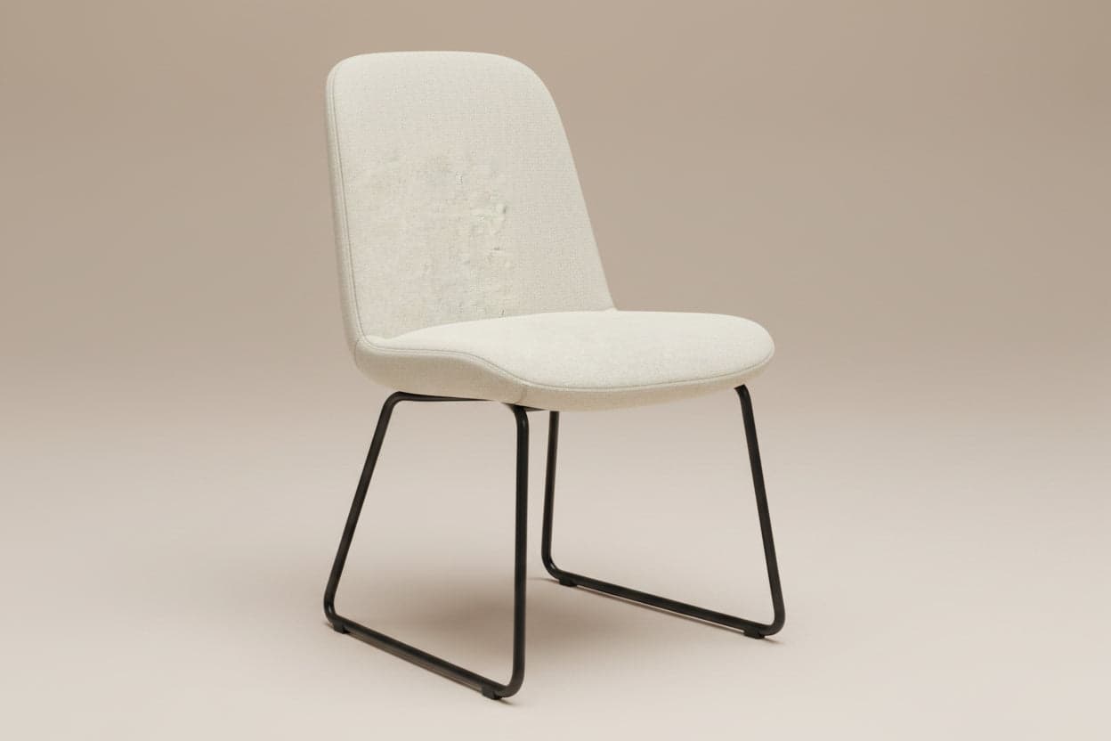 Pair (2) Corina Dining Chair Natural Linen Look Fabric - 62% OFF RETAIL FFW-1395 - Thumbnail 3