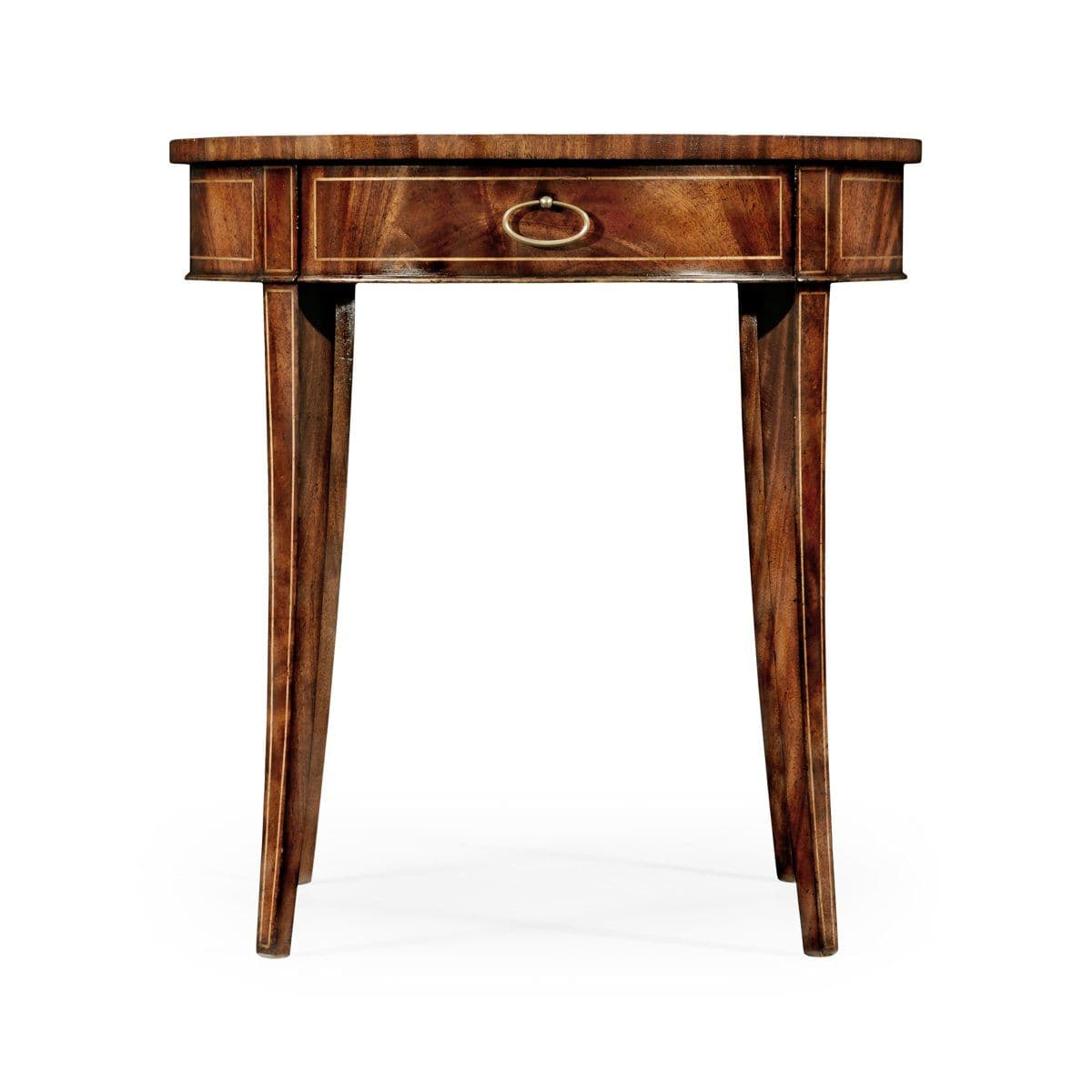 Jonathan Charles Clean Inlay Classic Round Wood Mahogany End Table FFE-1387 - Thumbnail 3