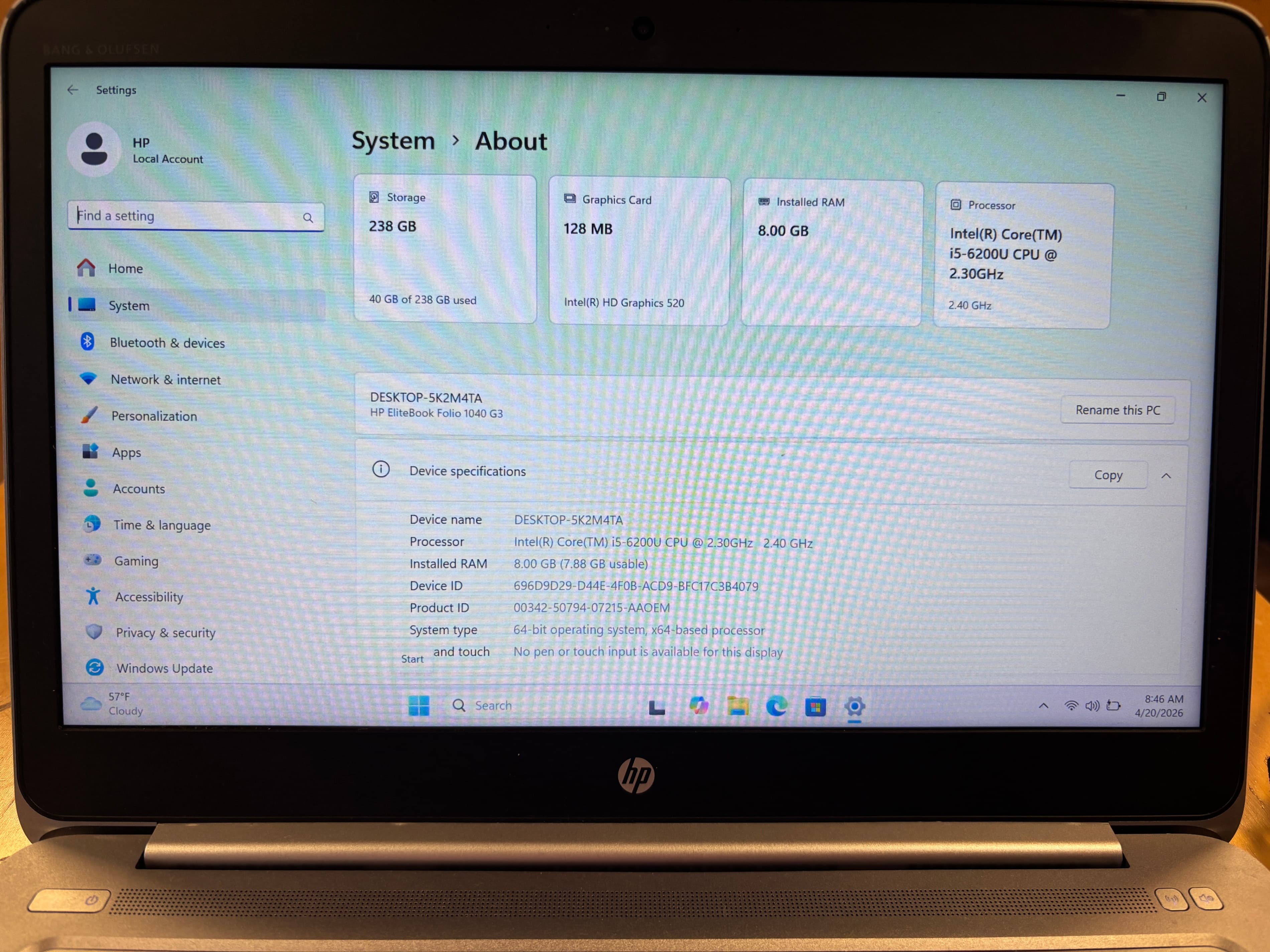 Hp EliteBook Folio 1040 G3 - Thumbnail 3