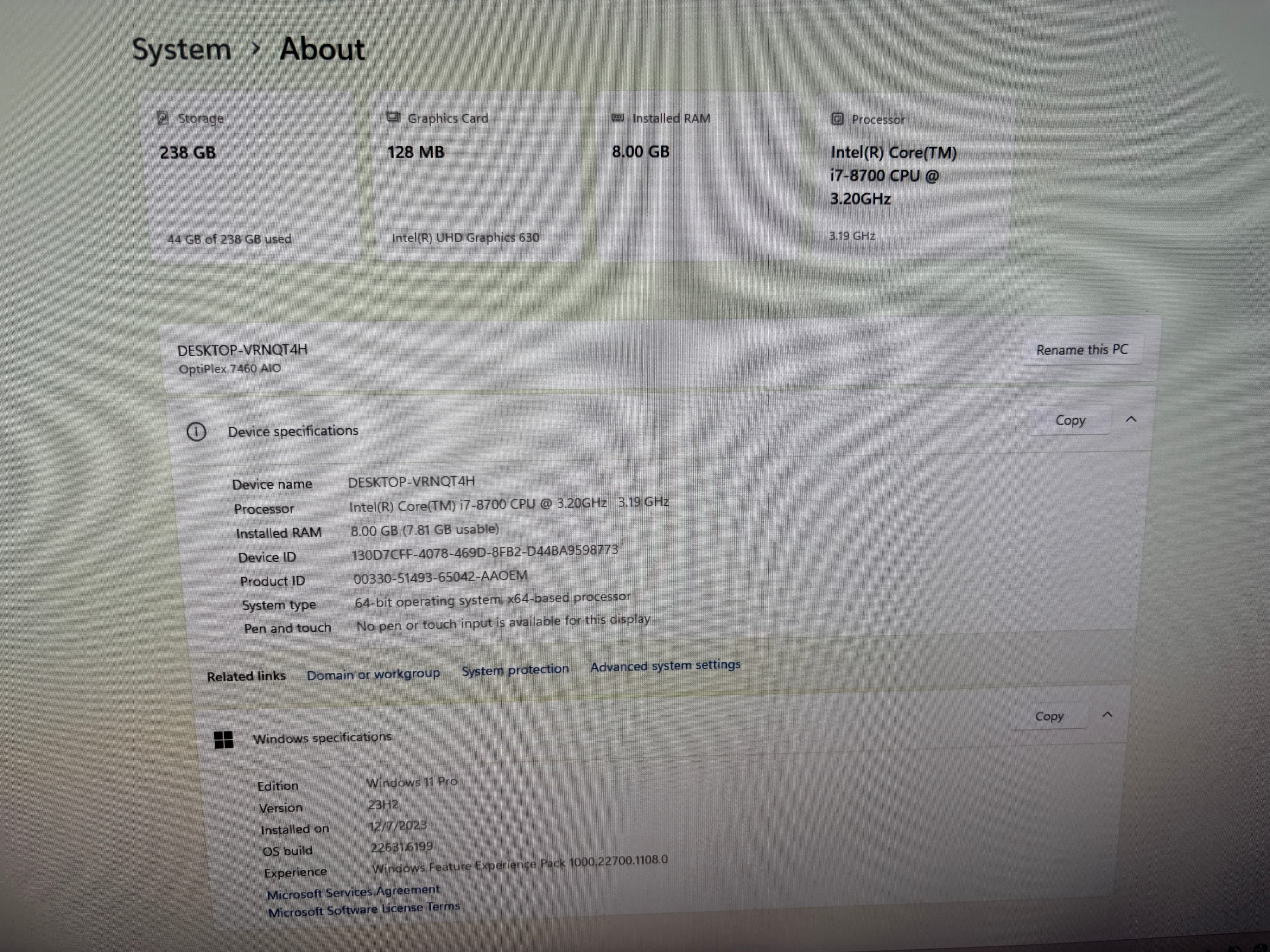 Dell OptiPlex 7460 AIO - Thumbnail 2