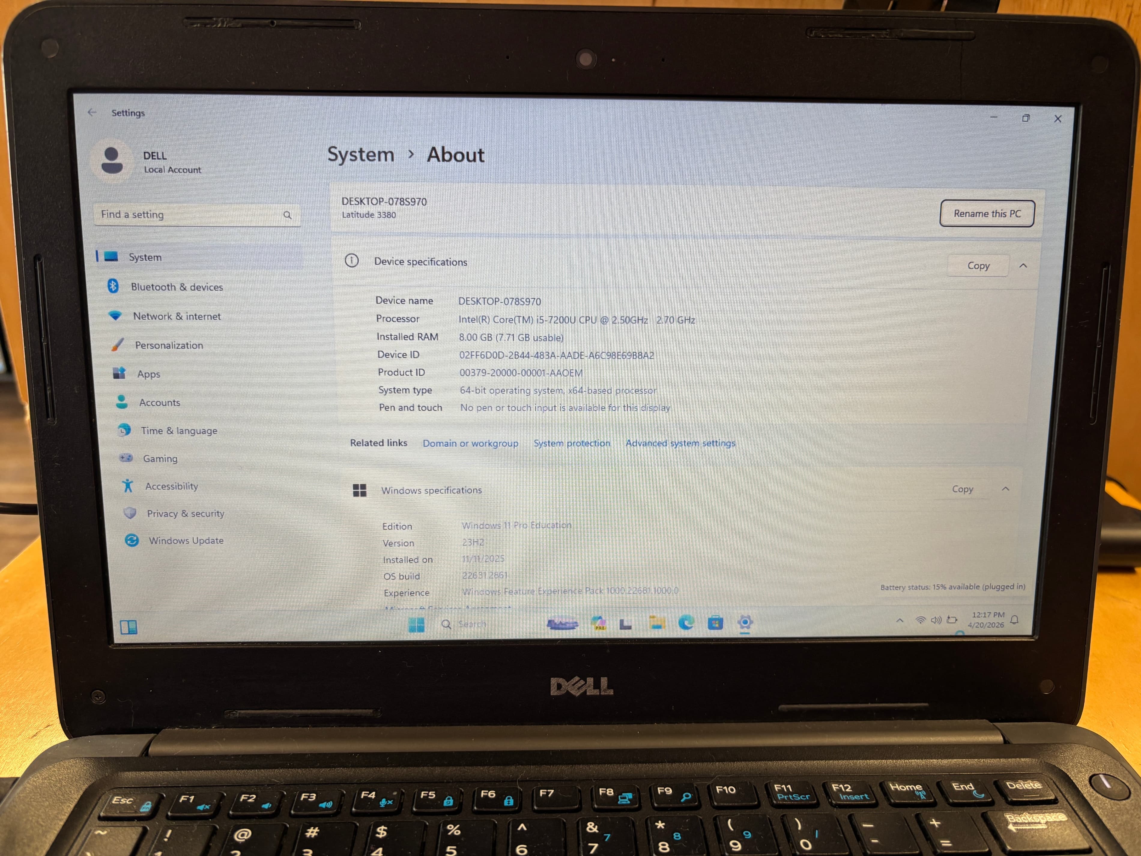 Dell Latitude 3380 - Thumbnail 3