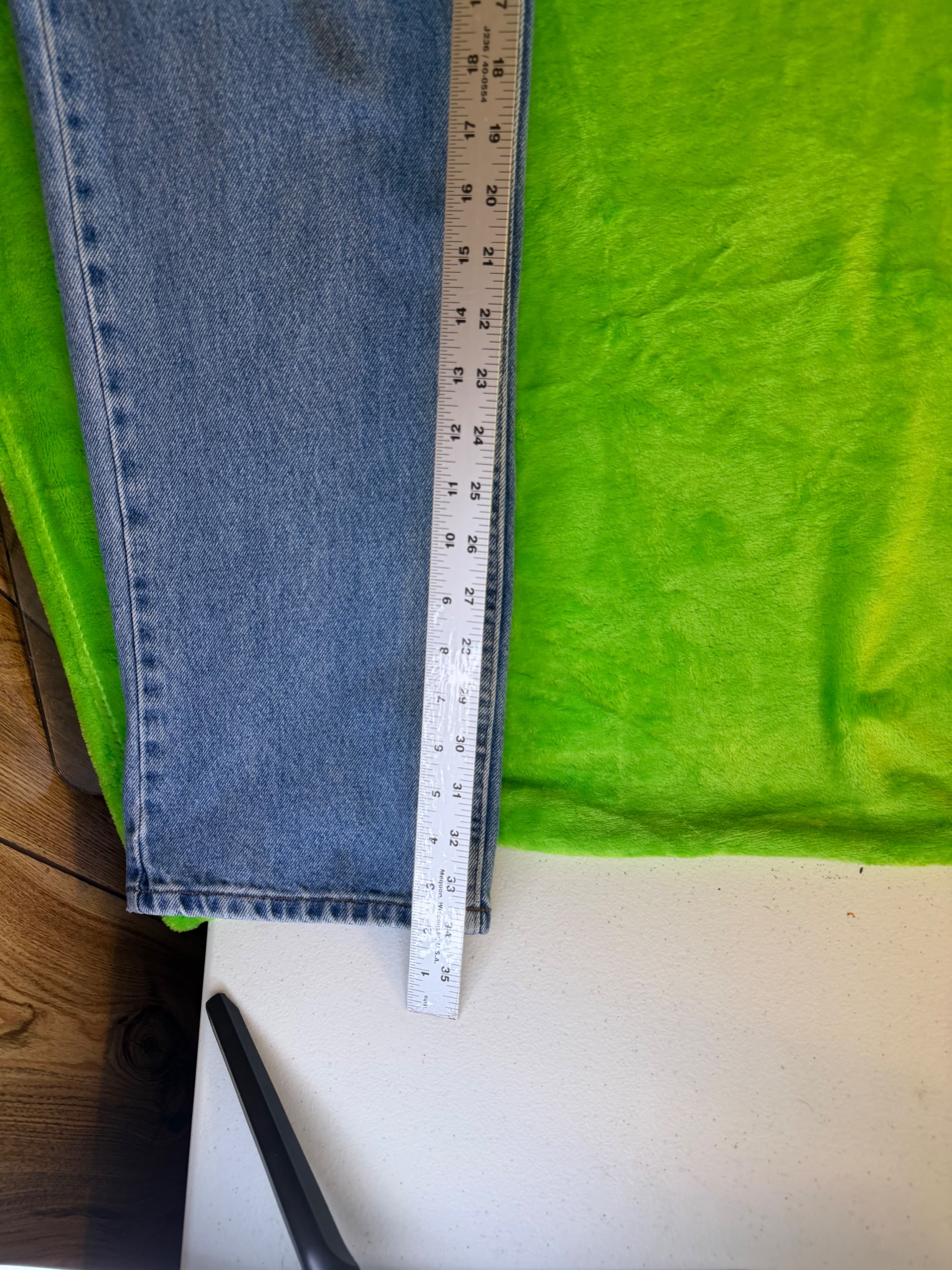 Harley Davidson Mens Jeans 36x34 Light Wash Straight Leg Denim Biker Motorcycle - Thumbnail 10