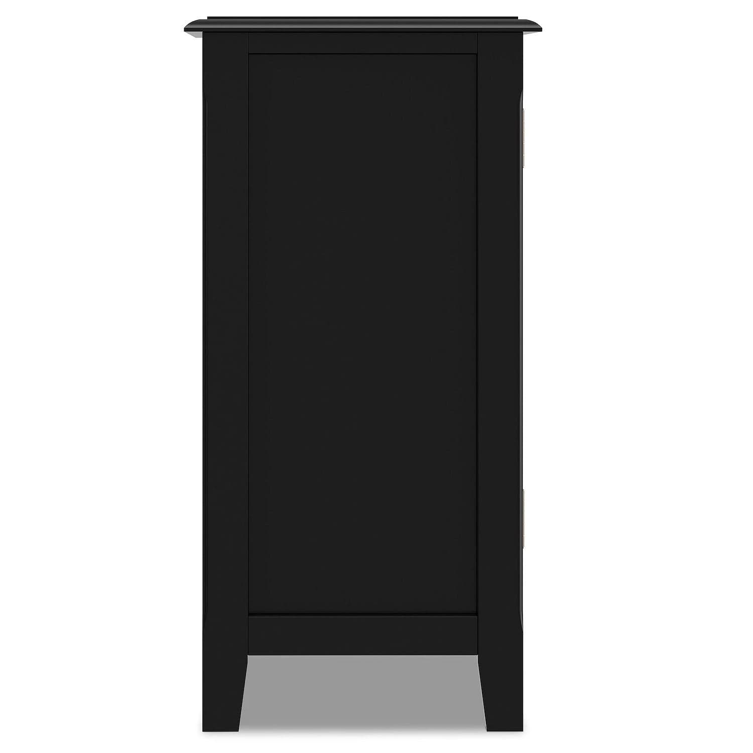 Burlington SOLID WOOD 30 inch Wide Traditional Low Storage Cabinet in Black FFW-857 - Thumbnail 3