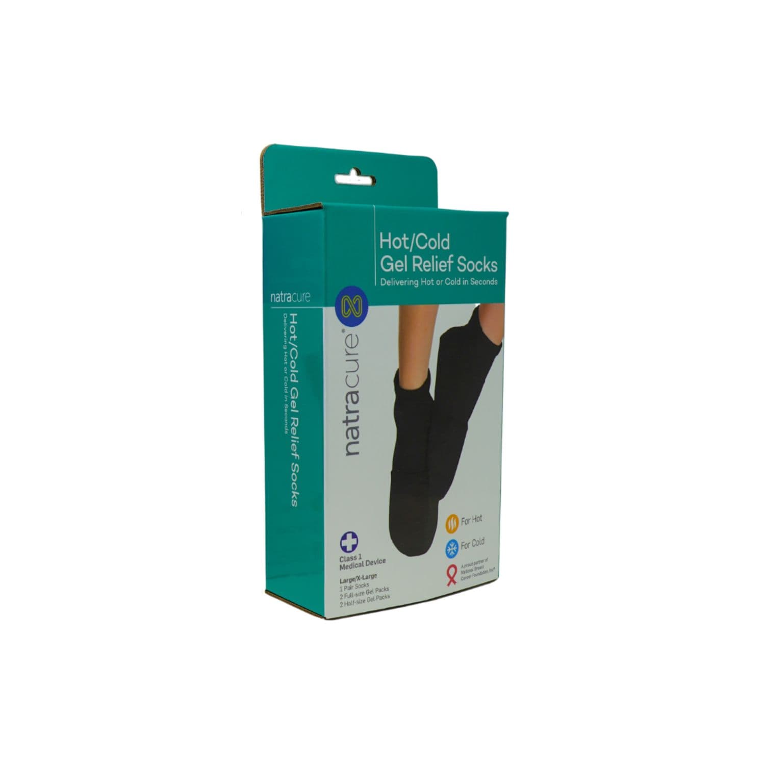 Natracure Hot/Cold Gel Relief Socks, 1 Pair, Large/XL - Thumbnail 4