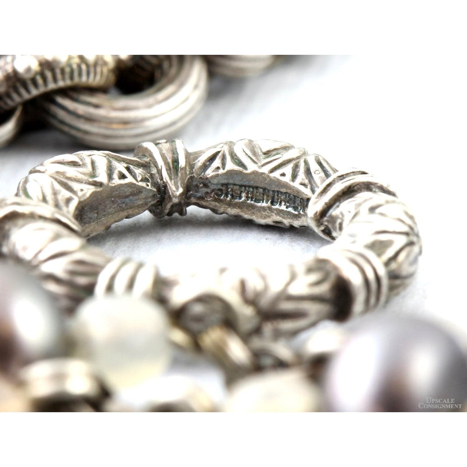 Stephen Dweck Multi-Strand Sterling Silver Necklace with Gray Pearls & Mixed Gemstones - 16 in - Thumbnail 11