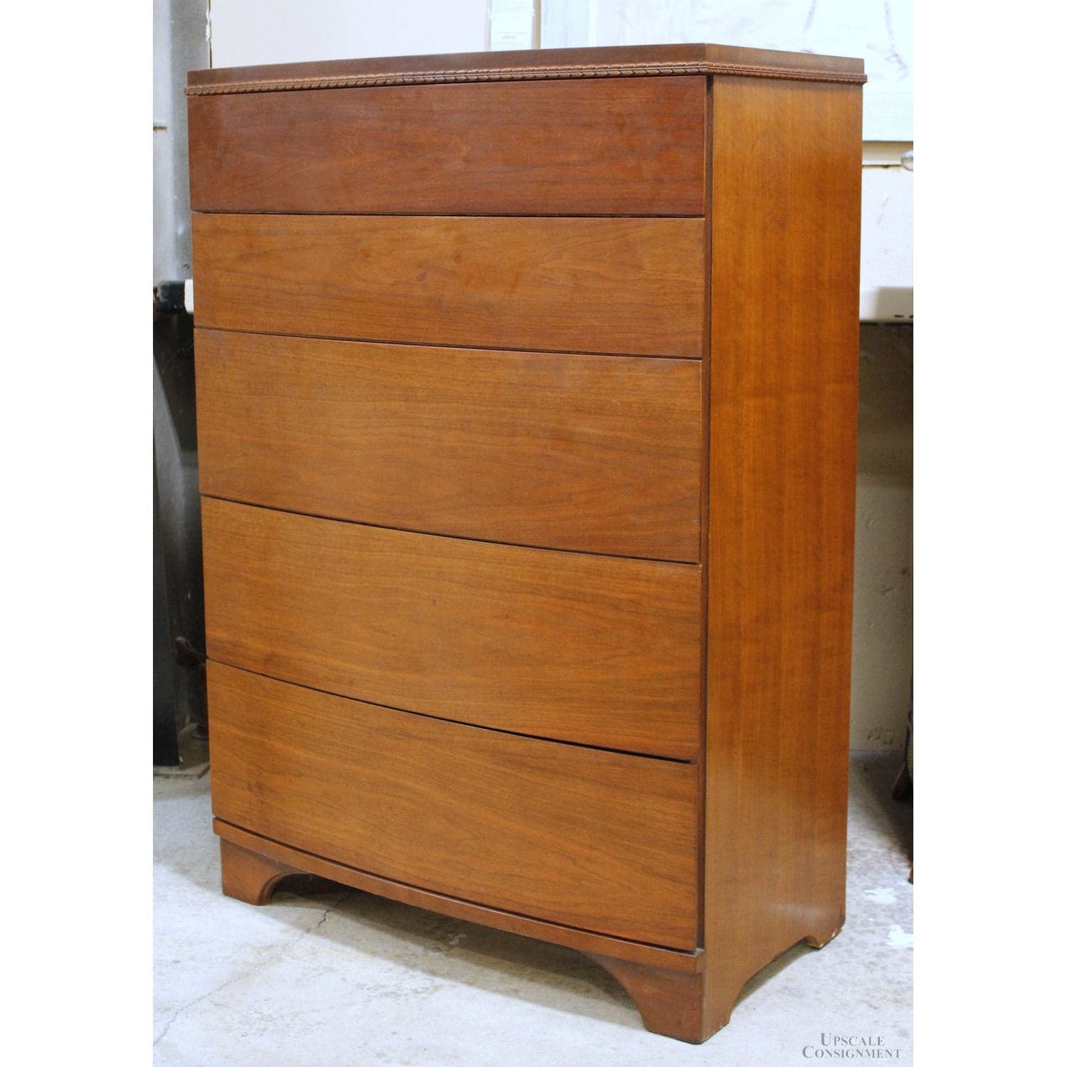 Kroehler Vintage 5 Drawer Mahogany Chest of Drawers - Thumbnail 4