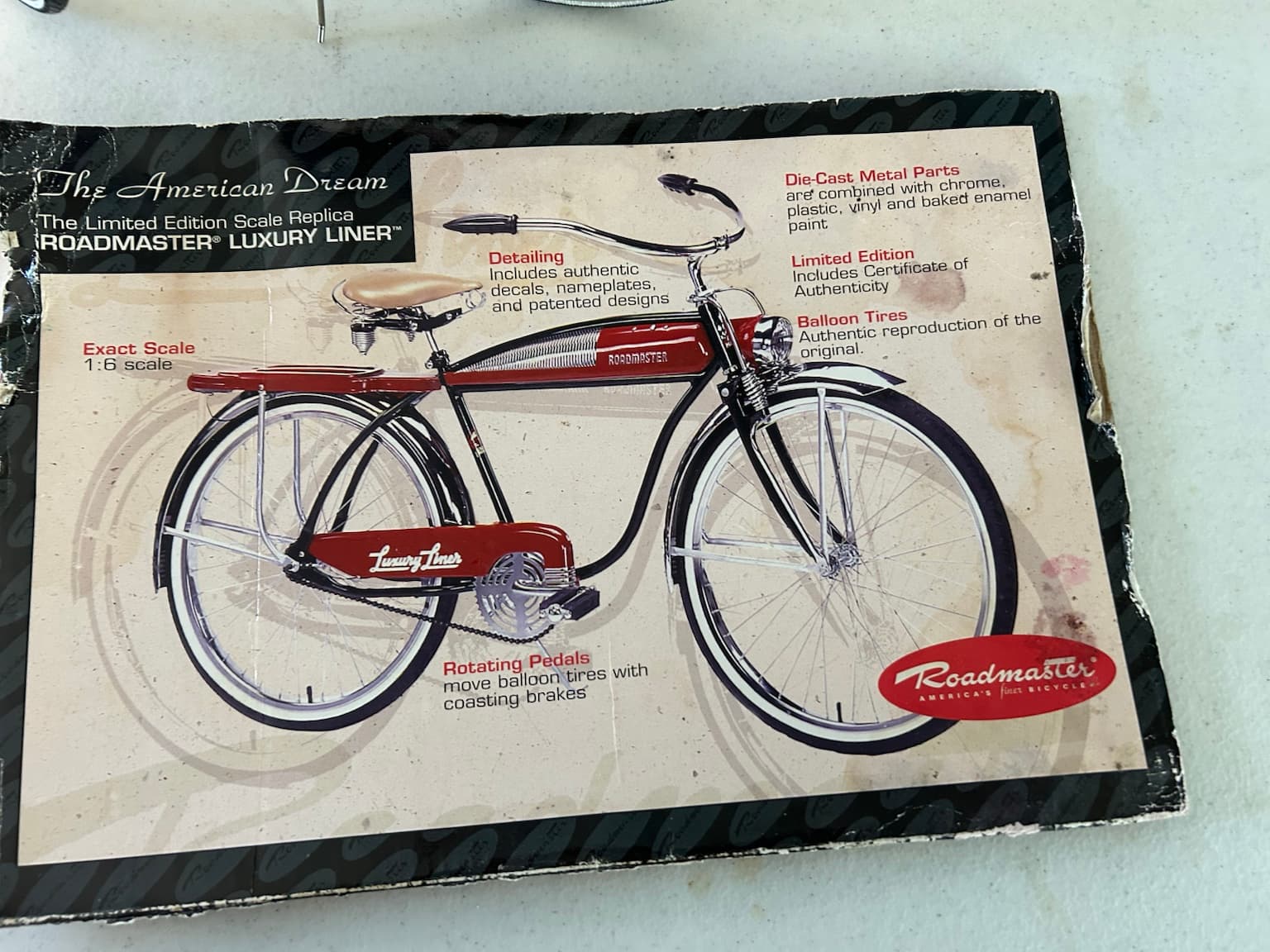 Roadmaster Luxury Liner Die Cast Bicycle Model - Thumbnail 2