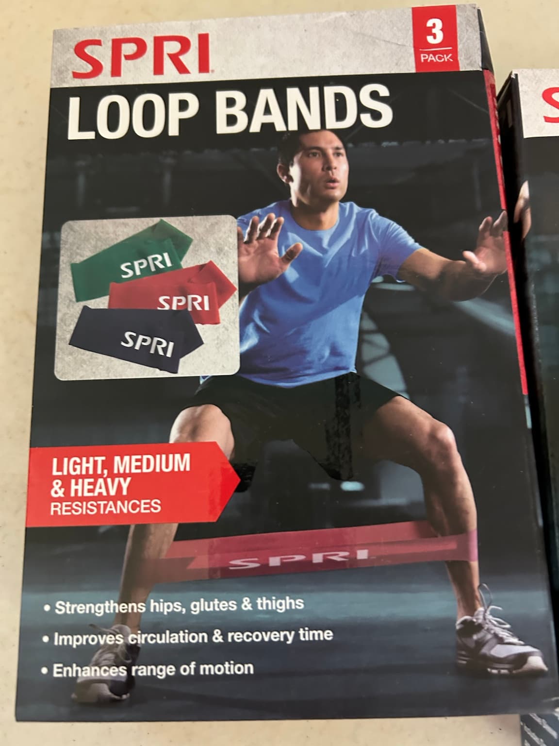 New Sealed SPRI Loop Bands 3 Pack Resistance Bands Exercise Set - Image 1