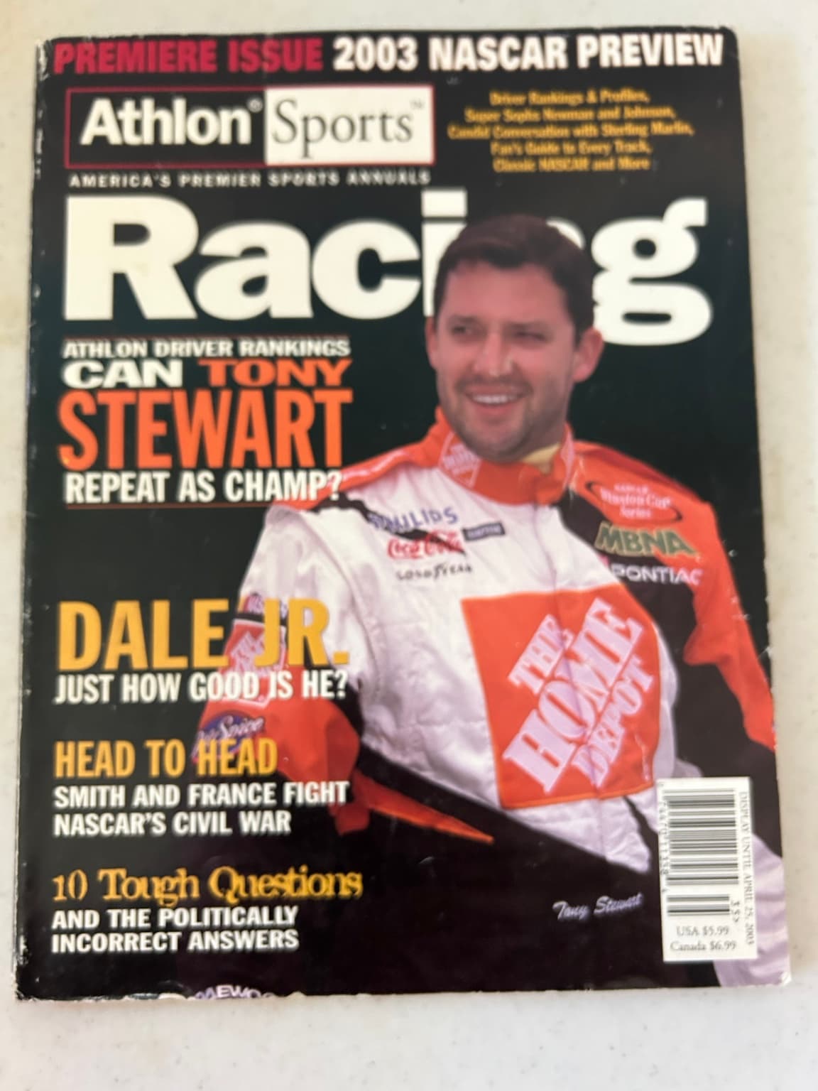 Vintage NASCAR Racing Magazine Program Guide Lot Winston Cup Indy Tony Stewart Pepsi 400 - Thumbnail 4