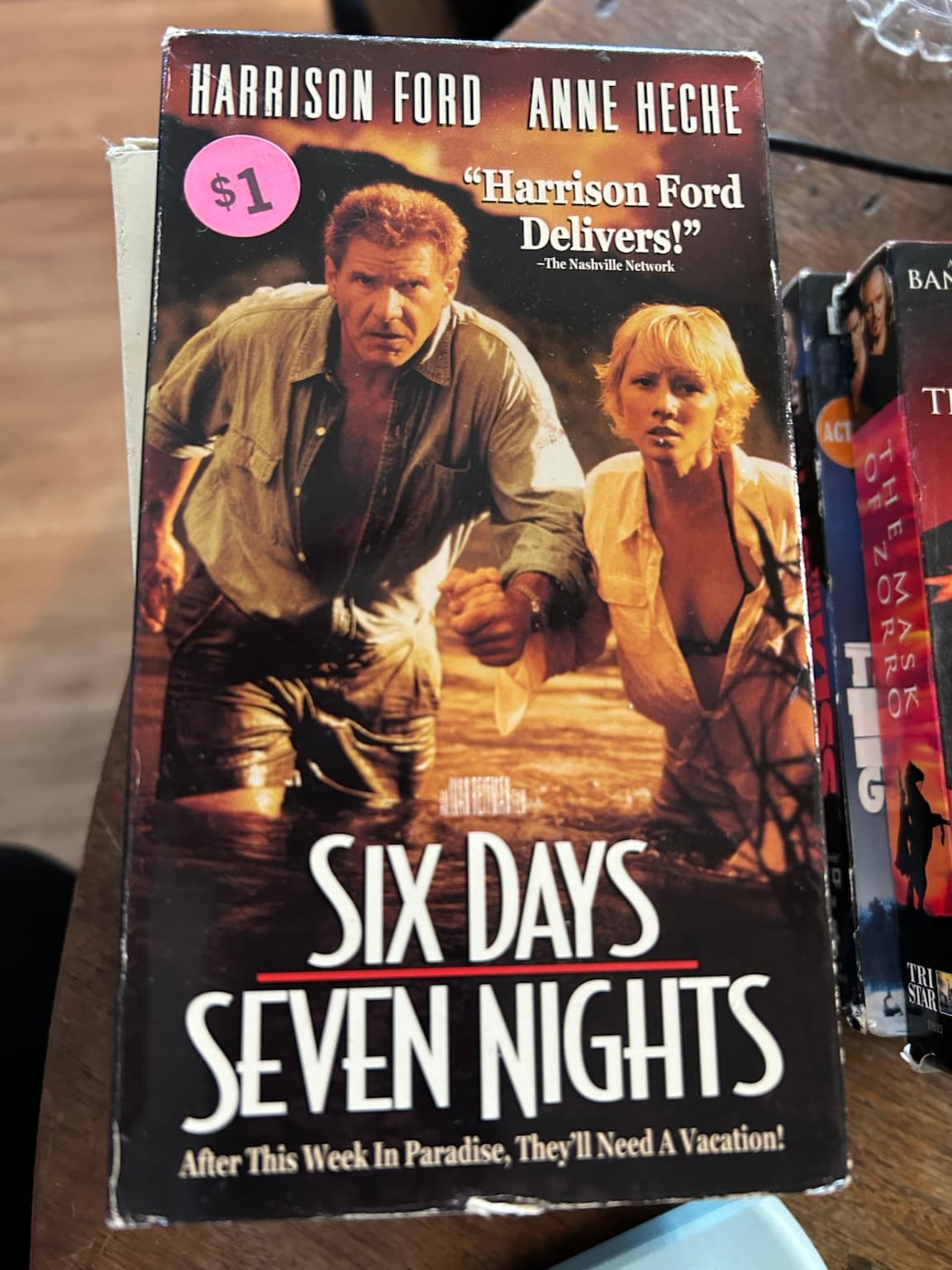 VHS Movie Lot 7 Tapes First Knight Zorro Meet Joe Black Long Kiss Goodnight - Thumbnail 5