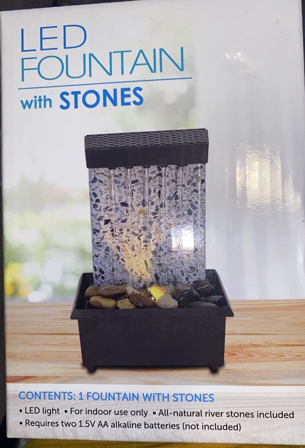 LED Fountain with Stones with Stones Brand New