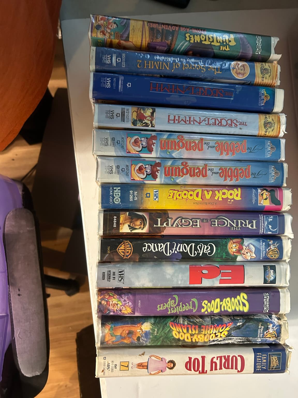 Kids Animated VHS Lot Scooby Doo Secret of NIMH Prince of Egypt Flintstones - Image 1