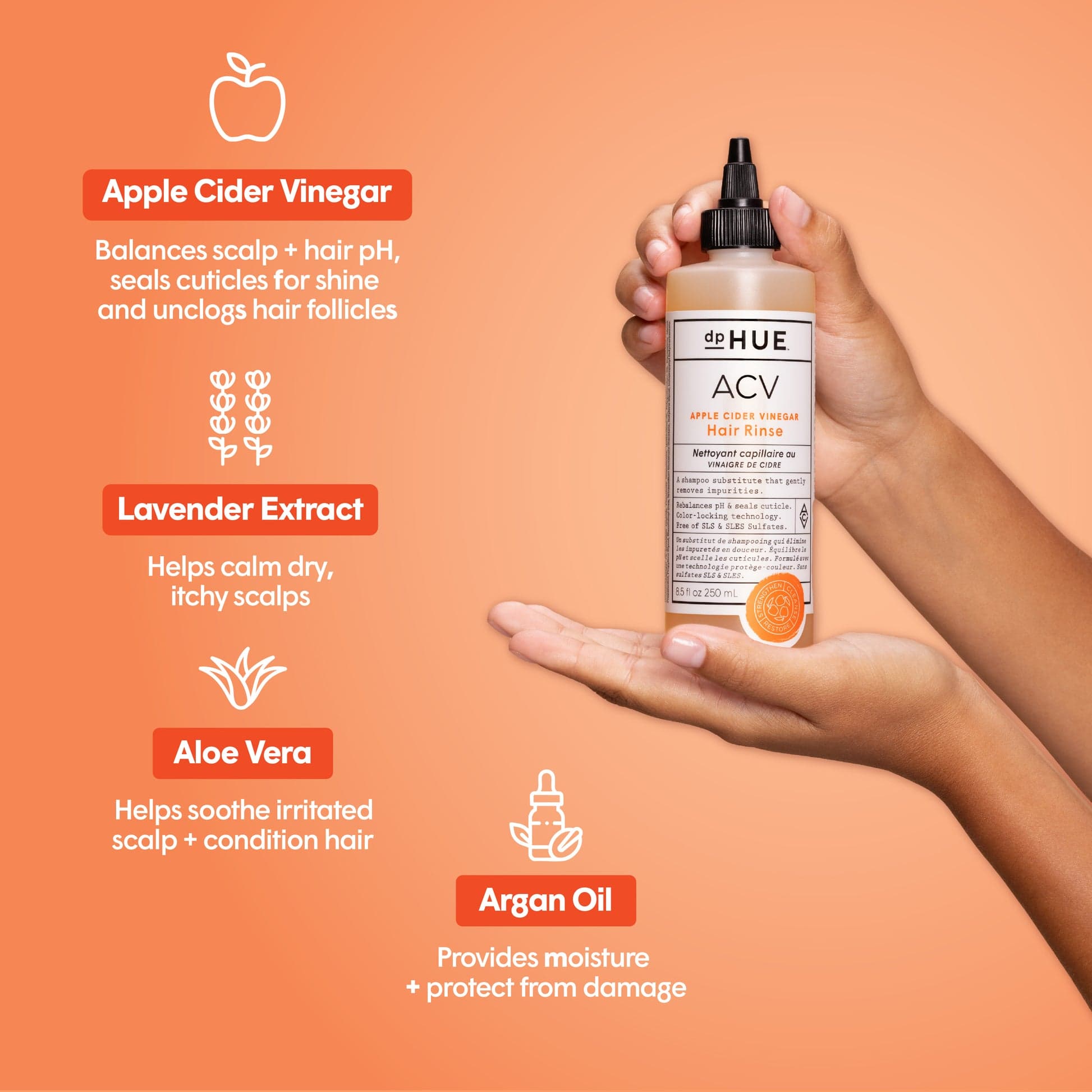 Apple Cider Vinegar Hair Rinse - Blossom - Clarify and Restore ACV Rinse (8.5 Oz.) - Thumbnail 8