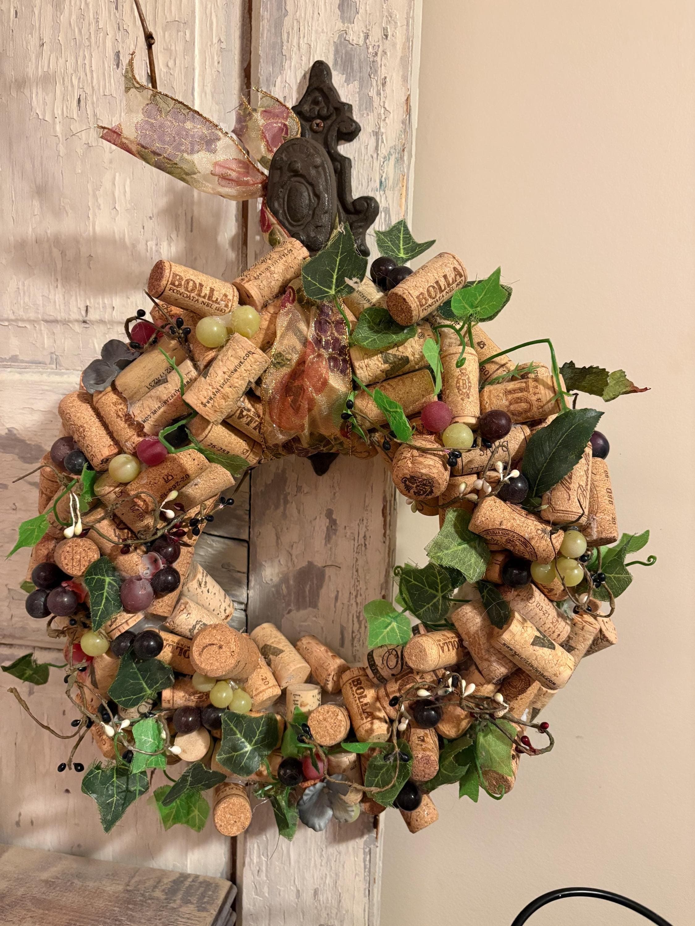 wine cork wreath