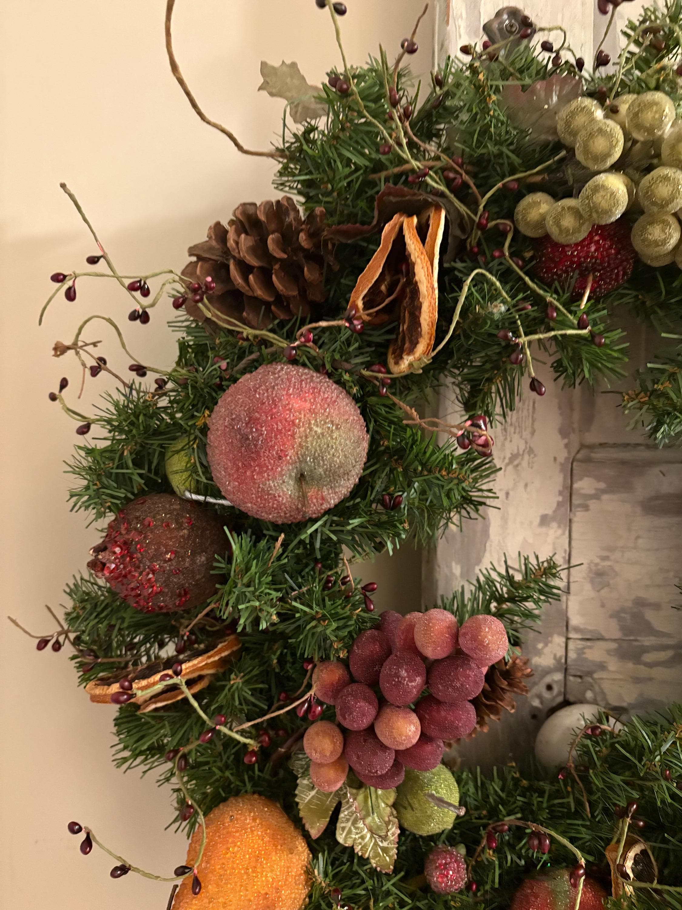Large Sugared Fruit Wreath - Thumbnail 2