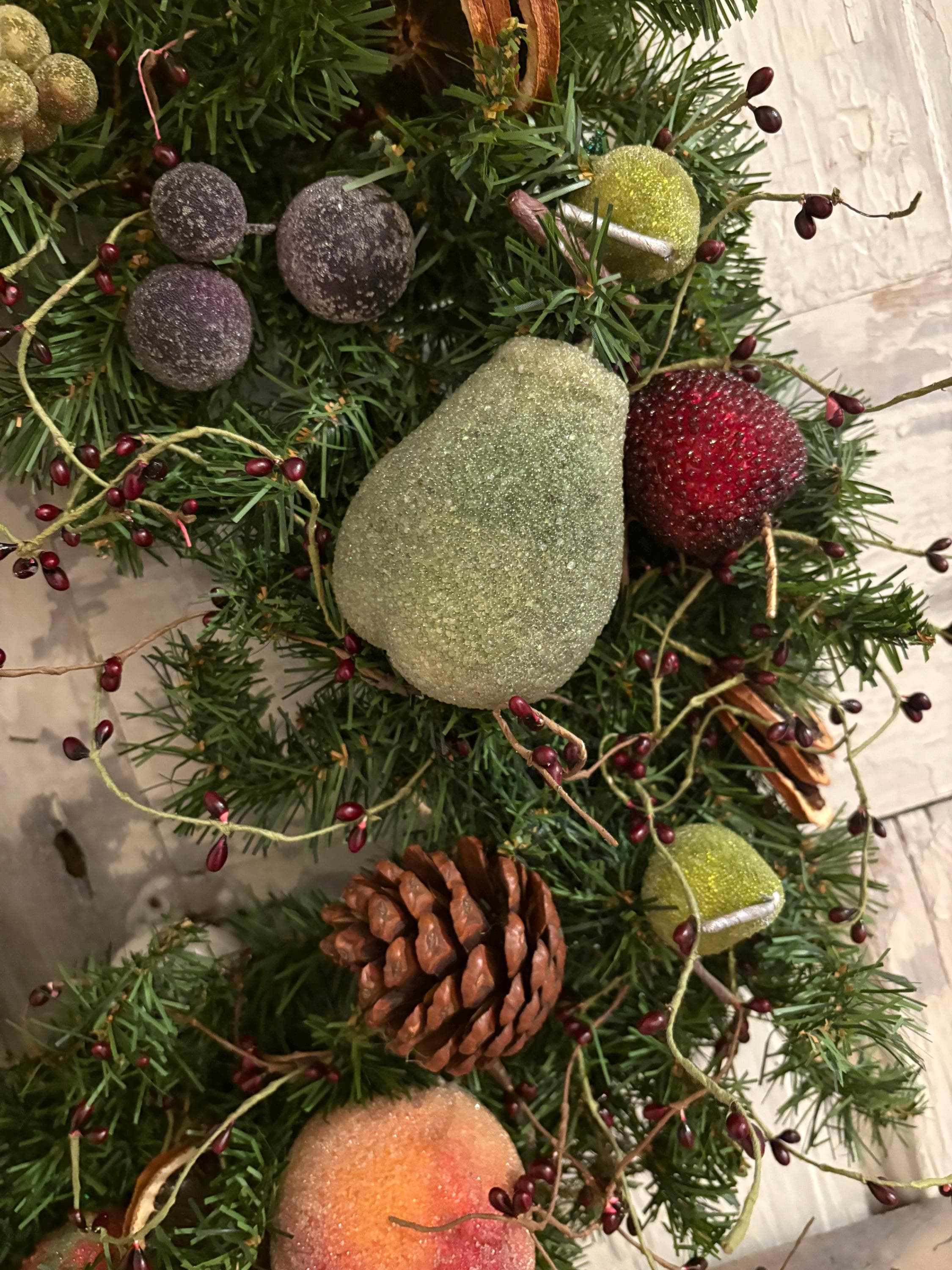 Large Sugared Fruit Wreath - Thumbnail 3