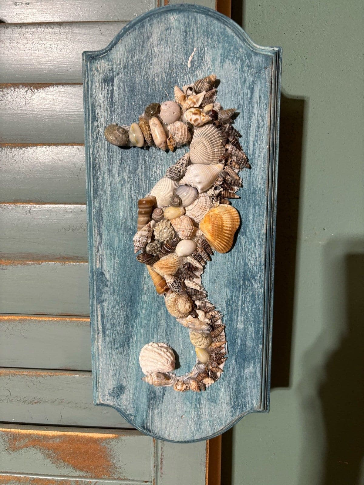 Seahorse Shell Art