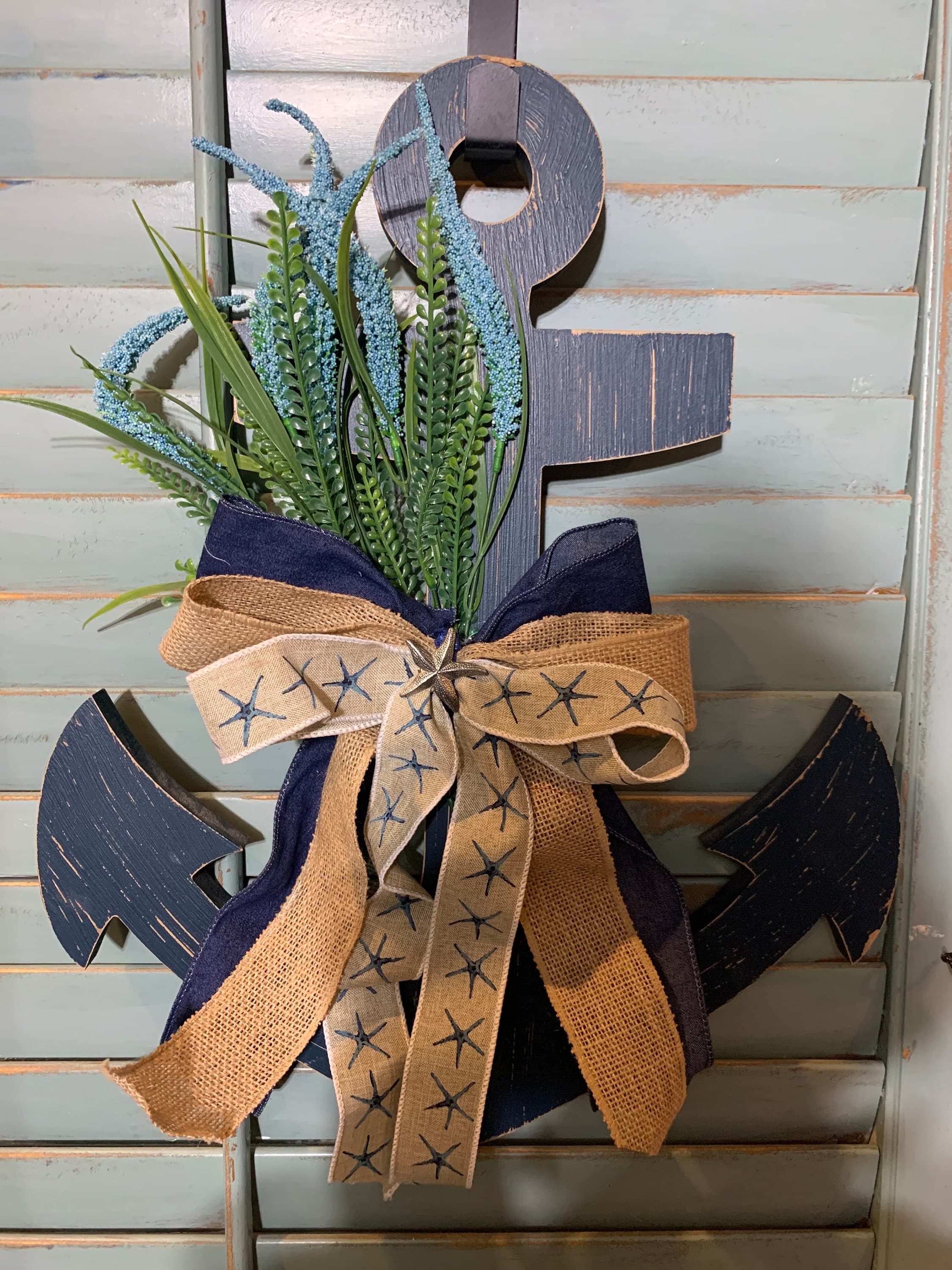 Anchor wood wreath