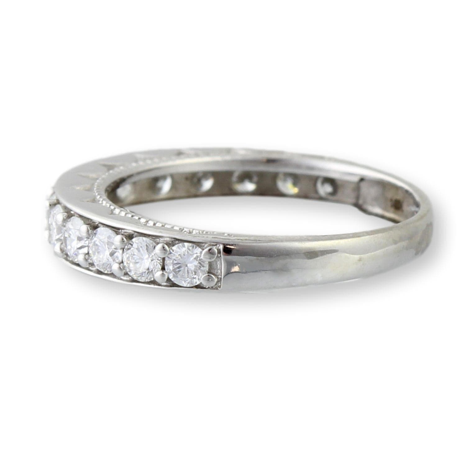 10K White Gold .90ctw Diamond Anniversary Band - Size 7 - Thumbnail 3